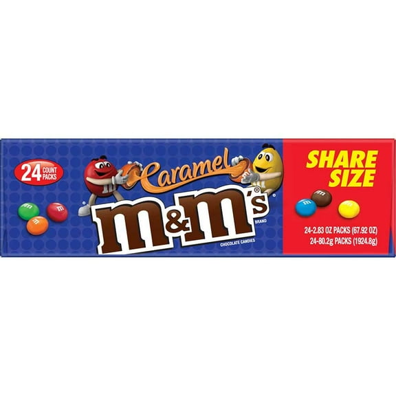 M and Ms Caramel King Size 2.83 Ounce Chocolate Candy, 24 count per pack -- 6 per case.