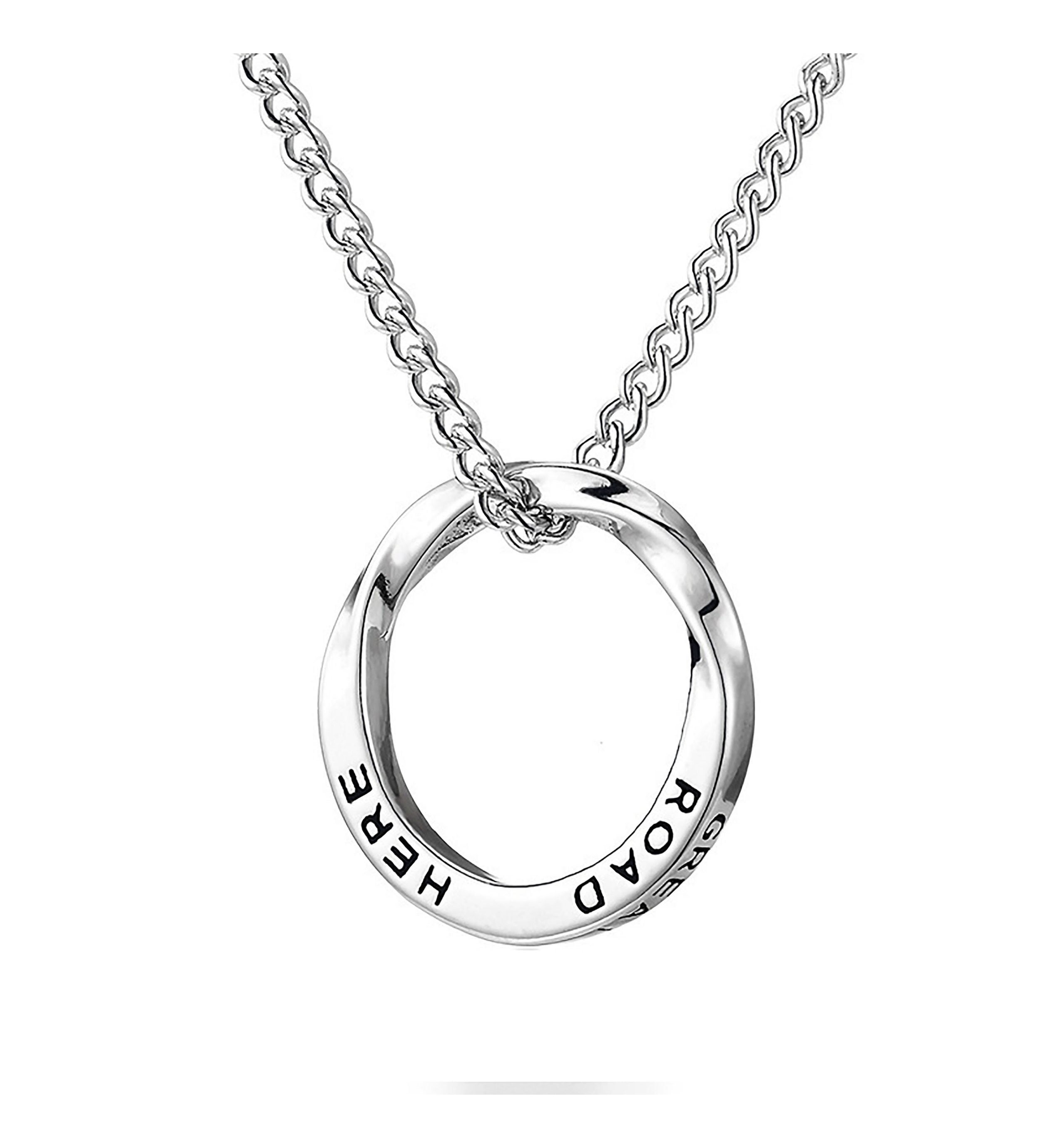 Möbius Ring Alphabet Necklace