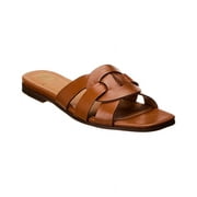 M by Bruno Magli Alessia Leather Sandal, 7.5, Brown