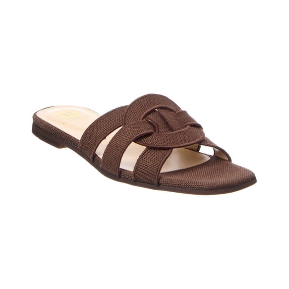 M by Bruno Magli Alessia Linen Sandal, 10, Brown