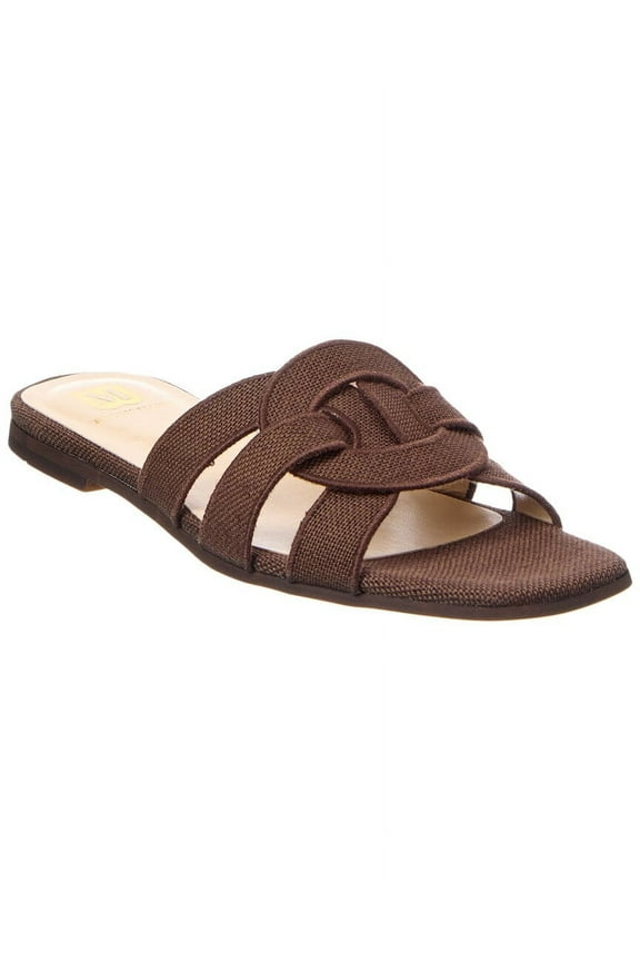 M by Bruno Magli Alessia Linen Sandal, 9, Brown