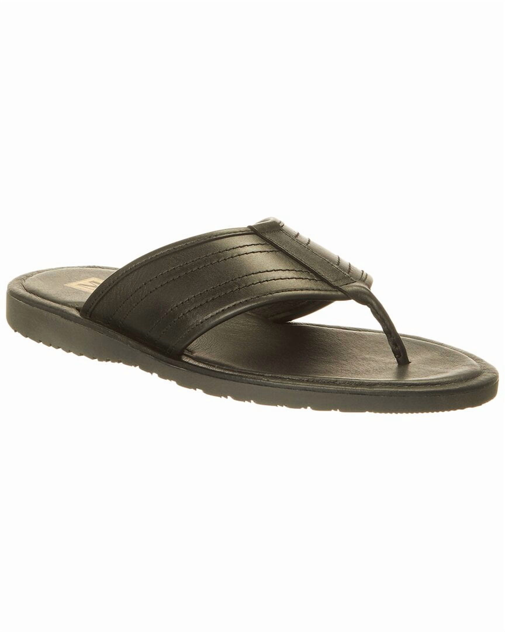 M by Bruno Magli Artemio Leather Flip-Flop, 10.5, Black  display picture 2