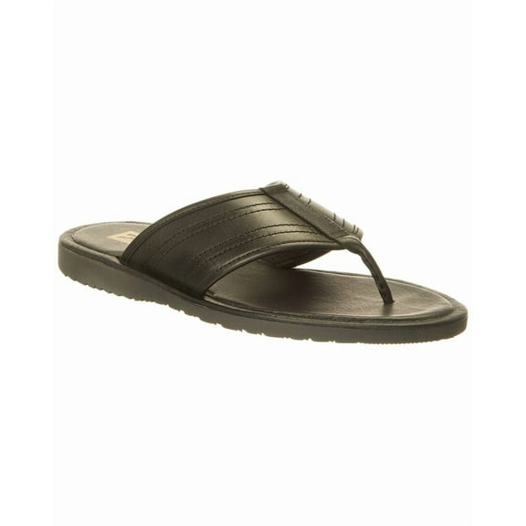 M by Bruno Magli Artemio Leather Flip-Flop, 10.5, Black