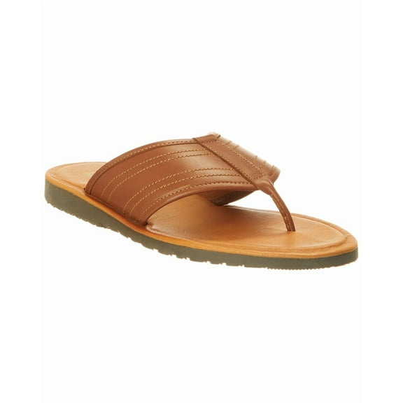 M by Bruno Magli Artemio Leather Flip-Flop, 8.5, Brown