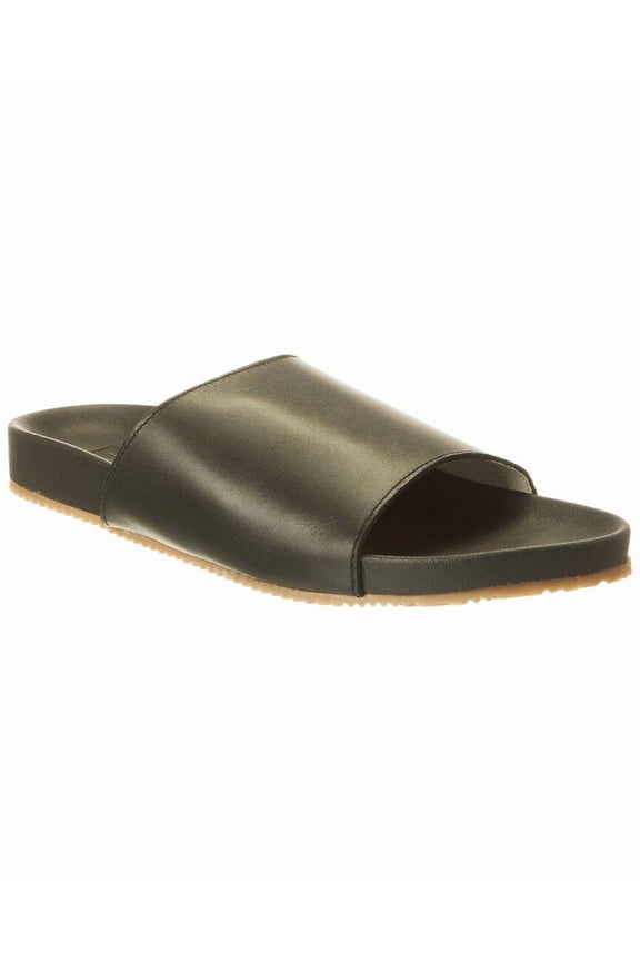 M by Bruno Magli Arthur Leather Slide, 9.5, Black