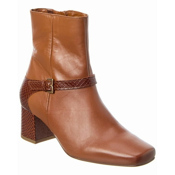 M by Bruno Magli Danica Leather Boot, 9, Brown