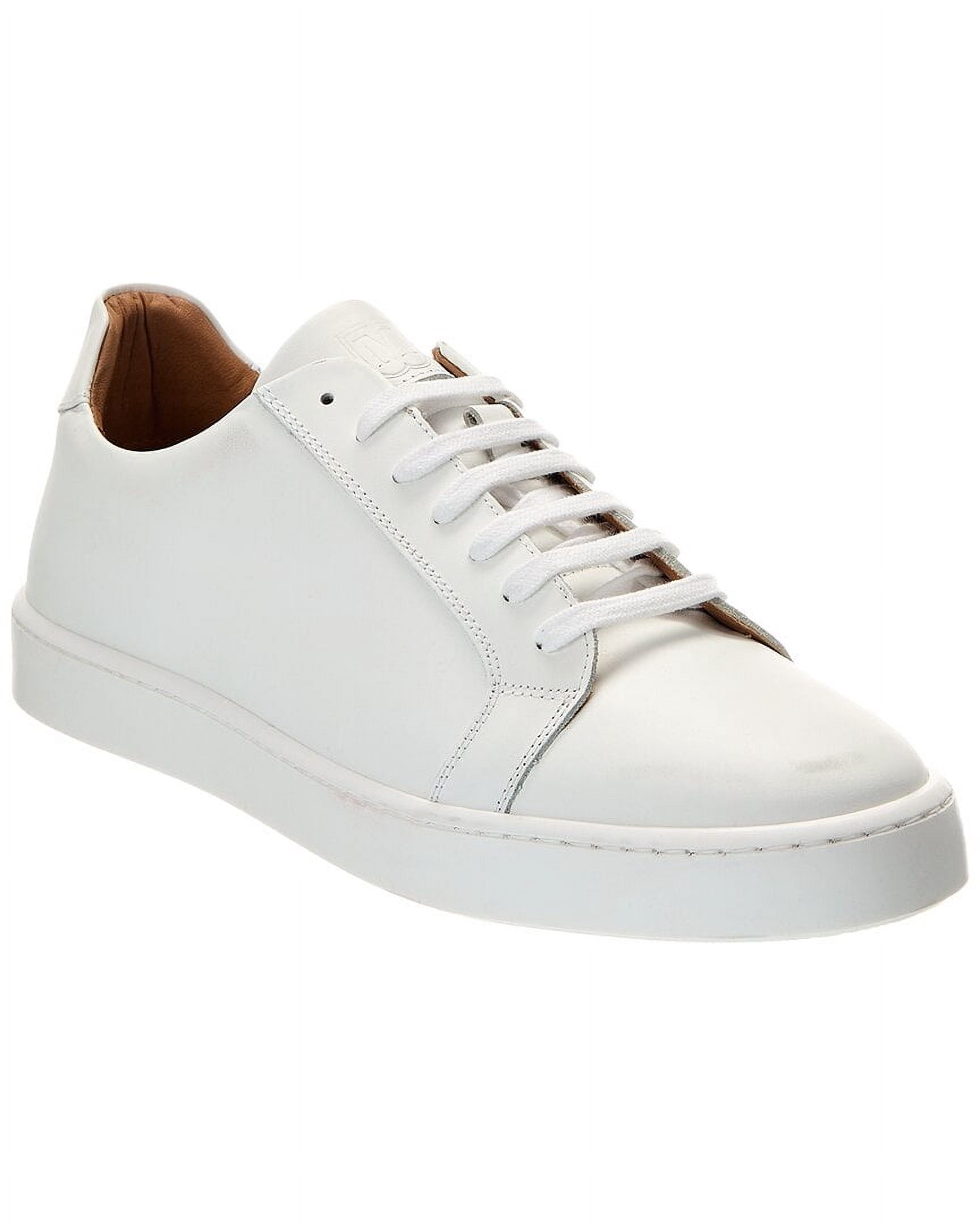 Bruno Magli Shoes Daniel White Leather Lace Up Casual Men\'s Size 11.5 Sneakers Bruno Magli Men White Leather Daniel Sneakers Tennis Shoes  main image 4