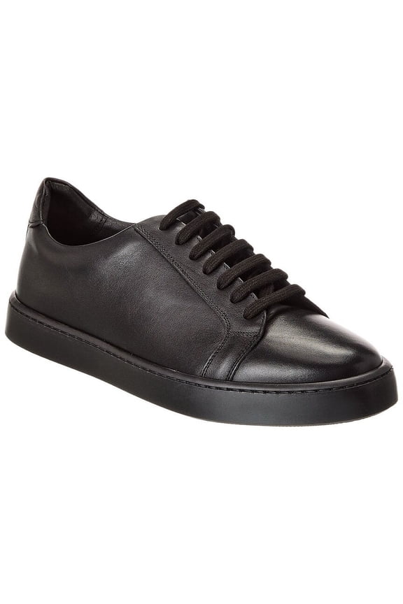 M by Bruno Magli Magnfico Leather Sneaker, 9, Black