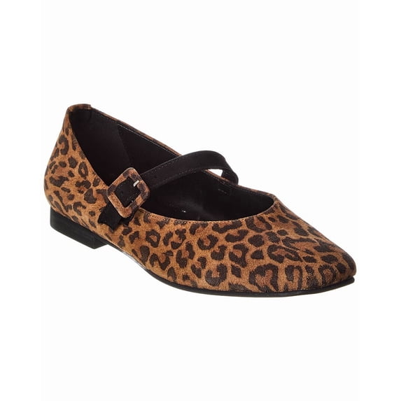 M by Bruno Magli Elissa Suede Flat, 8, Brown