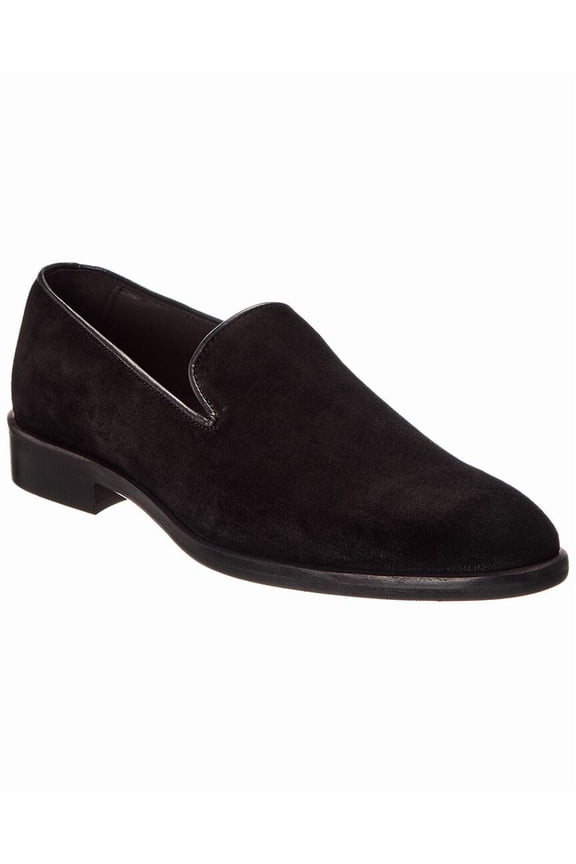 M by Bruno Magli Ellington Suede Loafer, 8.5, Black