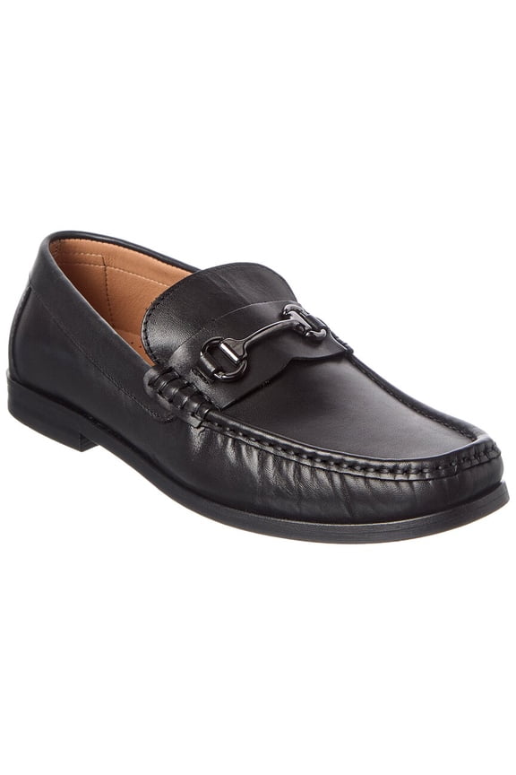 M by Bruno Magli Giacomo Leather Loafer, 9, Black