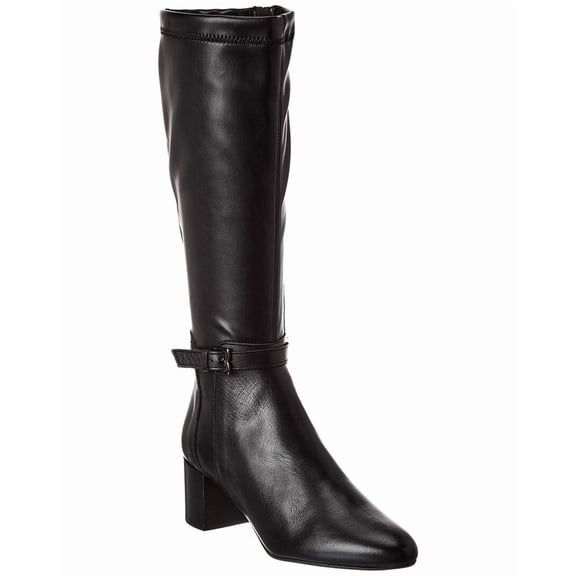 M by Bruno Magli Jessa Leather Knee-High Boot, 8, Black