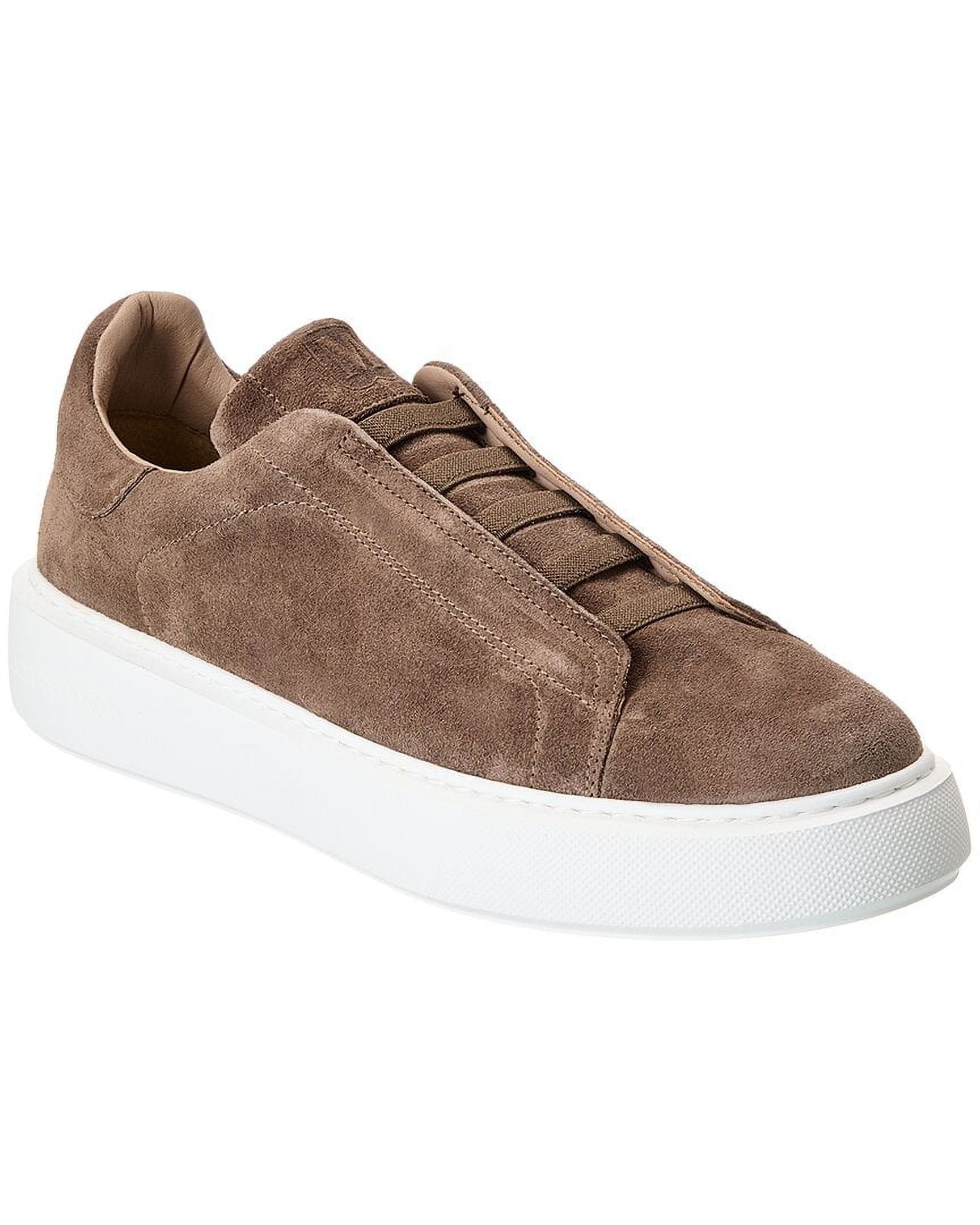 M by Bruno Magli Lisbon Suede Sneaker, 12, Brown - Walmart.com