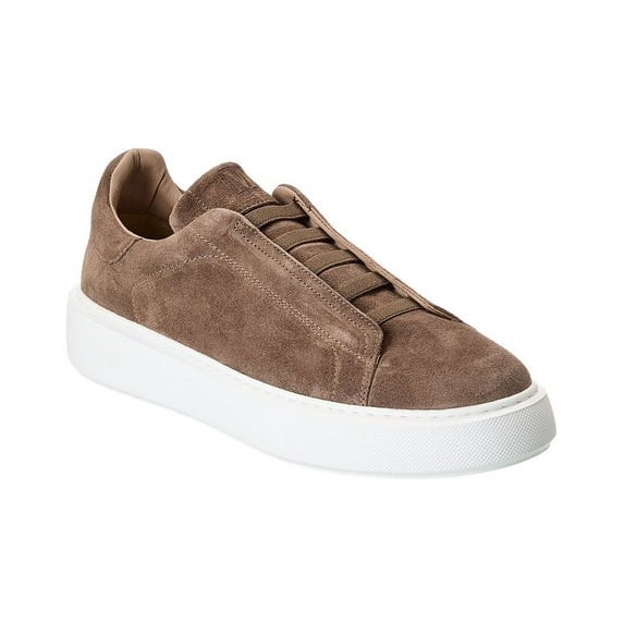 M by Bruno Magli Lisbon Suede Sneaker, 8, Brown