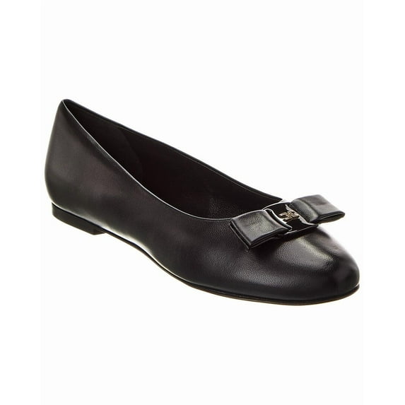 M by Bruno Magli Luce Leather Flat, 6.5, Black