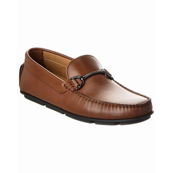 M by Bruno Magli Parker Leather Loafer, 115, Brown
