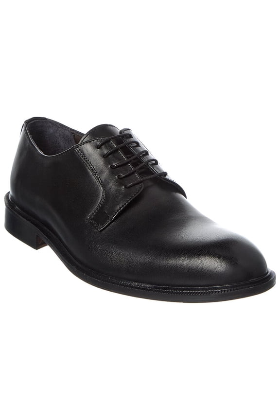 M by Bruno Magli Reno Leather Derby, 10, Black