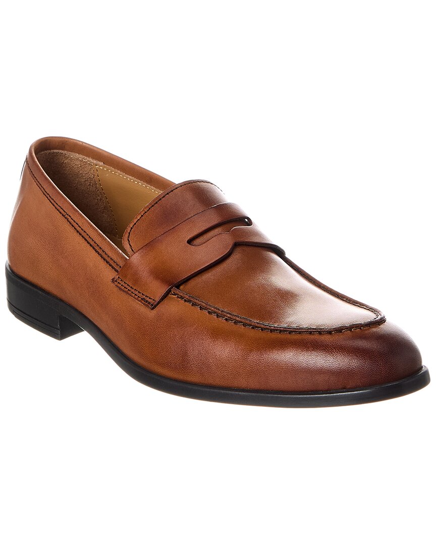 M by Bruno Magli Ricci Leather Penny Loafer, 10.5, Brown  display picture 3