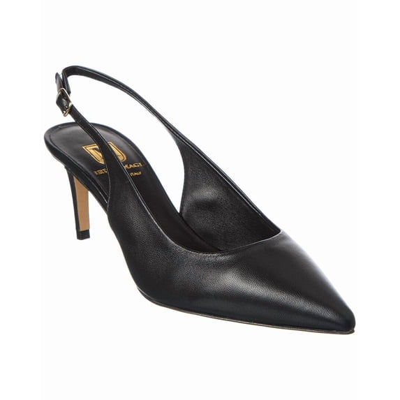 M by Bruno Magli Rima Leather Slingback Pump, 6, Black