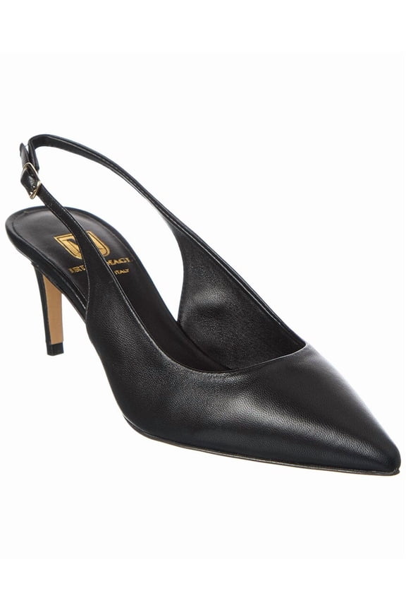 M by Bruno Magli Rima Leather Slingback Pump, 8, Black