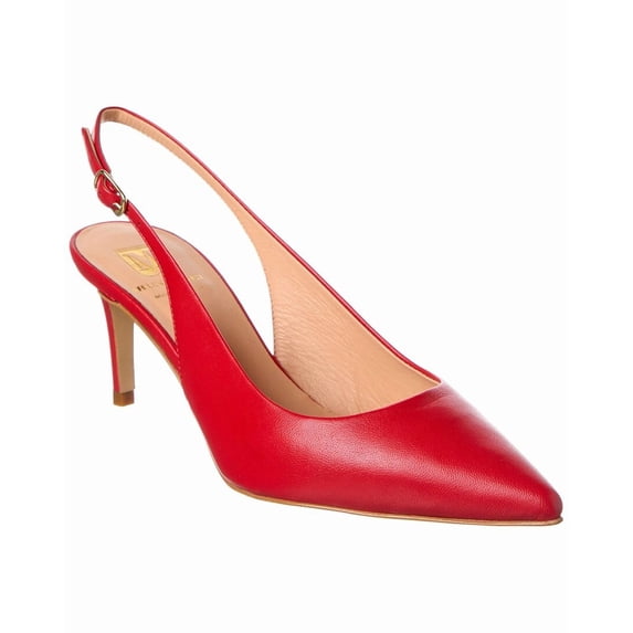 M by Bruno Magli Rima Leather Slingback Pump, 9.5, Red