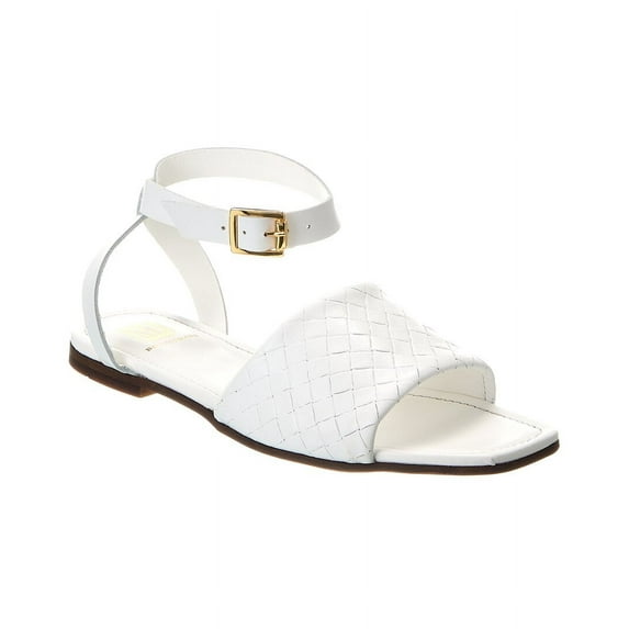 M by Bruno Magli Rita Leather Sandal, 10, White