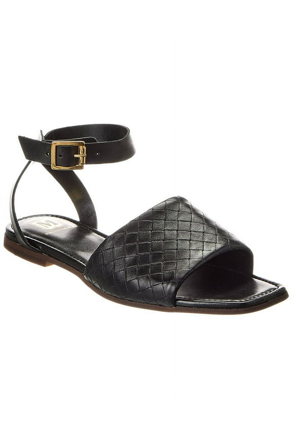 M by Bruno Magli Rita Leather Sandal, 7, Black