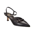 thumbnail image 1 of M by Bruno Magli Roma Leather Pump, 7.5, Black, 1 of 5