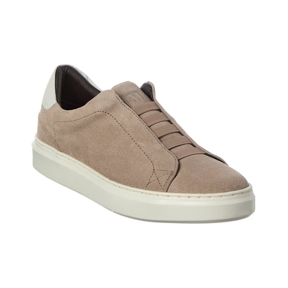 M by Bruno Magli Salvador Leather Sneaker, 11.5, Brown