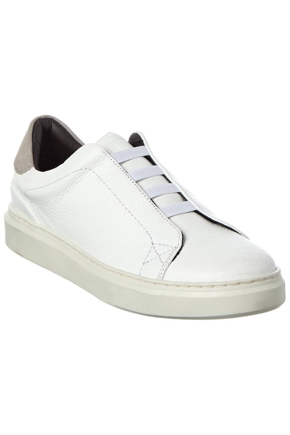 M by Bruno Magli Salvador Leather Sneaker, 9.5, White