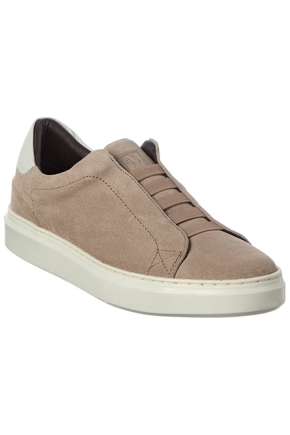 M by Bruno Magli Salvador Leather Sneaker, 9, Brown