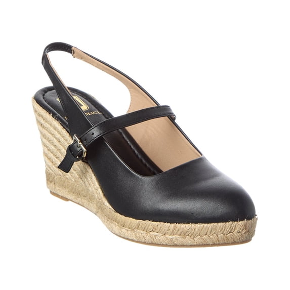 M by Bruno Magli Salvia Leather Sandal, 10, Black