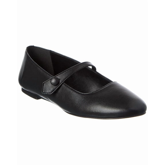 M by Bruno Magli Sofia Leather Flat, 10, Black