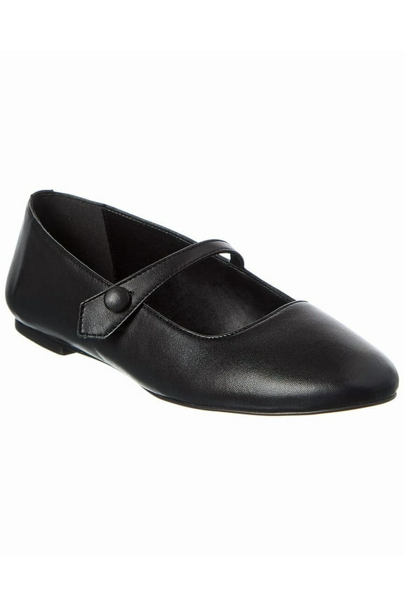M by Bruno Magli Sofia Leather Flat, 7, Black