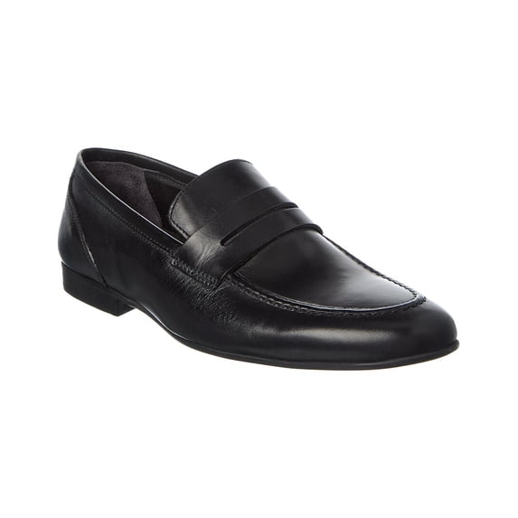 M by Bruno Magli Valerio Leather Loafer, 9.5, Black