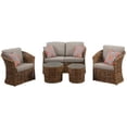 thumbnail image 1 of Mōd Furniture Lexi 5-Piece Boho Outdoor Conversation Set with Hand Woven All-Weather Rattan Wicker, Loveseat, 2 Side Stationary Chairs, LEXI5PC-GRY, 1 of 7