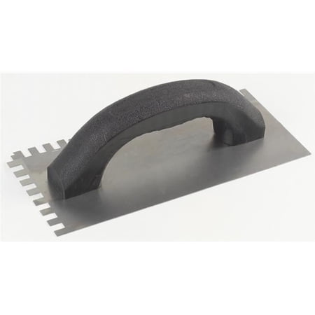 M-d Products Economy Square Notch Trowel - Black Yellow