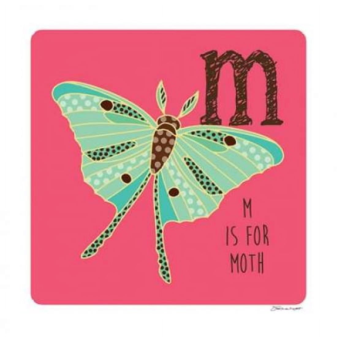 M is For Moth Canvas Art - Stephanie Marrott (24 x 24)