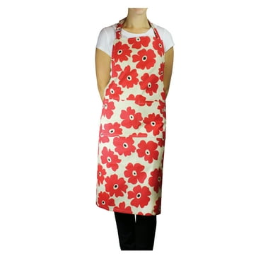 MÜkitchen Designer Print Chef Apron - Red Poppy