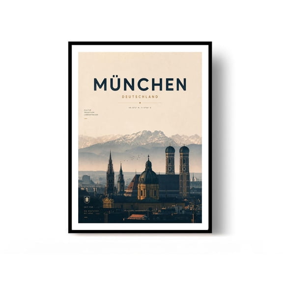 München Travel Print Germany Wall Decor