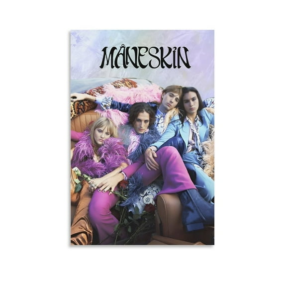 Måneskin Popular Art Poster Picture Print Canvas Poster Wall Paint Art Posters Decor Modern Home Artworks Gift 24x36inch(60x90cm)