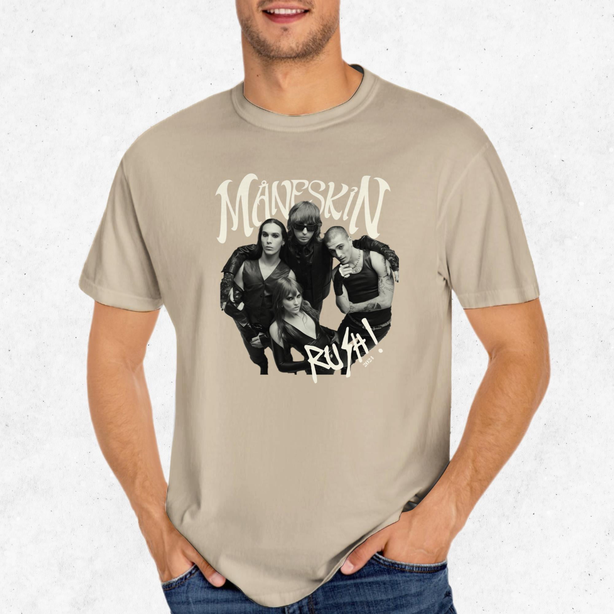 Måneskin ライブTシャツ Mサイズ マネスキン Maneskin ライブ Tシャツ 半袖 白 Mサイズ - メルカリ
