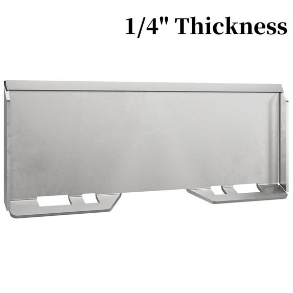 M optimized 1/4" Skid Steer Mount Plate 4000lbs Load Capacity Steel Quick Tach Attachment Loader Plate, Thick Skid Steer Attachment Plate Fits Kubota, Bobcat, Tractors, Silver