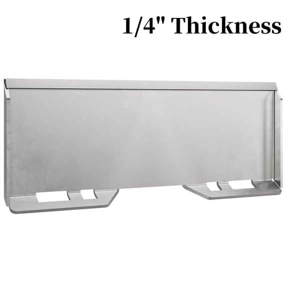 M optimized 1/4" Skid Steer Mount Plate 4000lbs Load Capacity Steel Quick Tach Attachment Loader Plate, Thick Skid Steer Attachment Plate Fits Kubota, Bobcat, Tractors, Silver