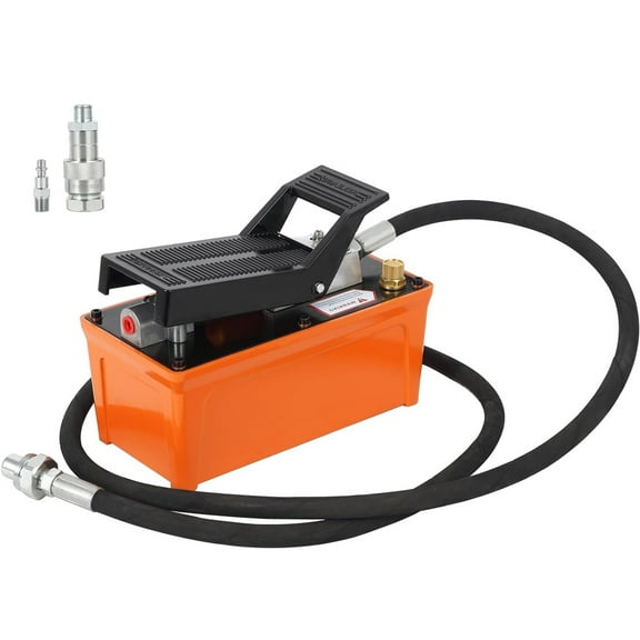 M optimized 1.7L Foot Operated Pneumatic Hydraulic Pump with 6.6ft Hose 10000 PSI, 1/2 Gallon Reservoir, 3/8 Inch Outlet, 1/4 Inch Inlet