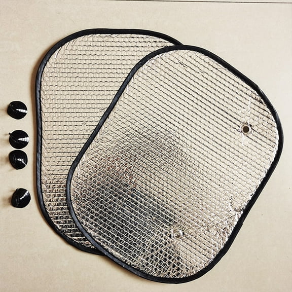 M optimized 1 Pair Double-sided Bubble Car Film Sun Shield Summer Sunscreen Heat Insulation Sunshade Pad Side Window Glass Aluminum Film Curtain