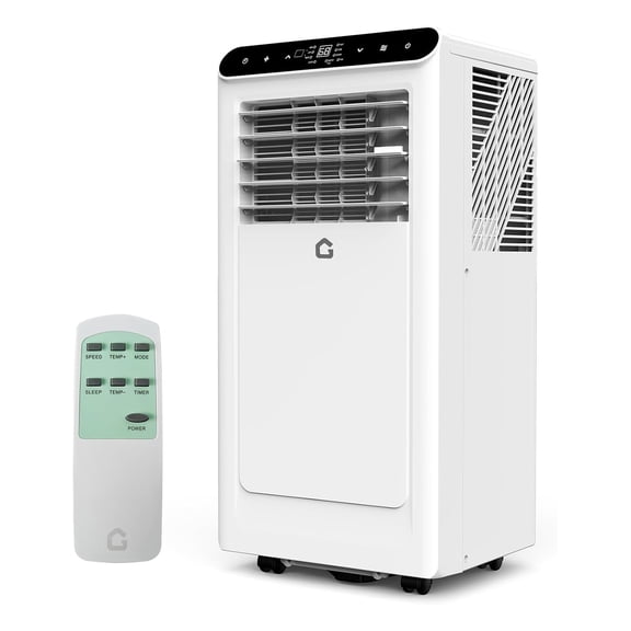 M optimized 10,000 BTU Portable Air Conditioner with Heat Mode, Cools Room up to 450sq.ft., 3-in-1 AC Unit for Bedroom with Dehumidifier, Fan, Remote Control, Smart/Sleep Mode, 24H Timer