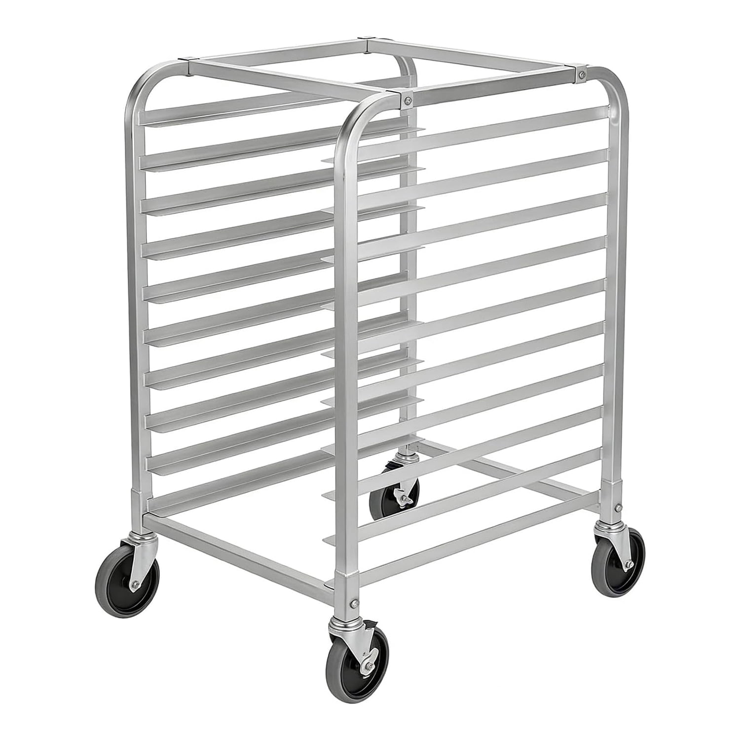 M optimized 10 Tier Aluminum Bun Pan Rack with Lockable Wheels, Mobile ...