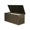 thumbnail image 1 of M optimized 100 Gallon Storage Deck Box, Outdoor Weather Resistant Lockable Storage Bin Container, Steel Storage Bench For Outside Cushions Throw Pillows Pool Supplies, 1 of 7