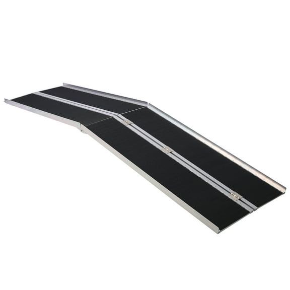 M optimized 10FT Ramp for Wheelchair, Portable Foldable Wheel Chair Ramp, Lightweight Aluminium Alloy Threshold Wheelchair with Non-Skid Surface, for Home Steps Stairs Doorways, 600 Pound